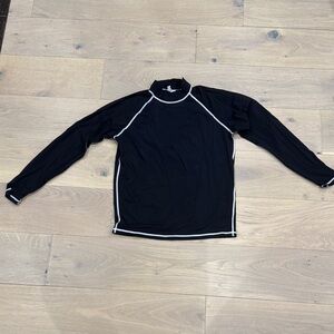 Black Long Sleeve Swim Rashguard